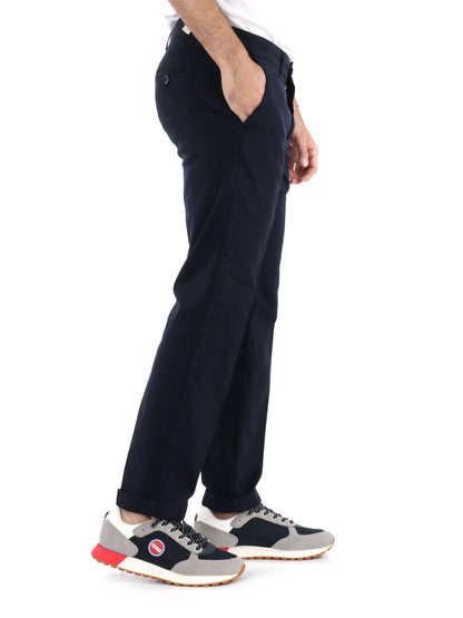 Pantalone classico FB da uomo in cotone blu
