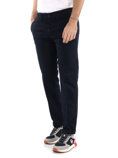 Pantalone classico FB da uomo in cotone blu