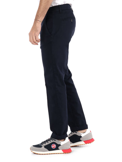 Pantalone classico FB da uomo in cotone blu