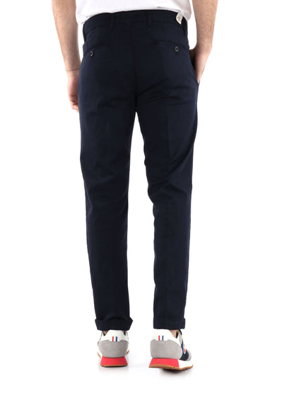 Pantalone classico FB da uomo in cotone blu