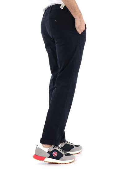 Pantalone classico FB da uomo in cotone blu