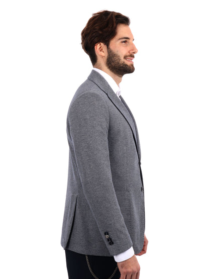 GIACCA IN MAGLIA DROP 4 FB UOMO GRIGIO BLU