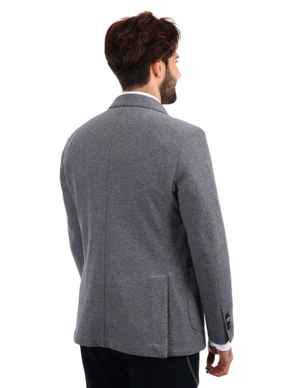 GIACCA IN MAGLIA DROP 4 FB UOMO GRIGIO BLU
