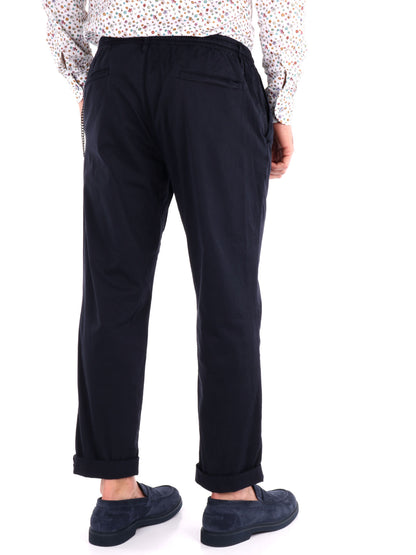 Pantaloni classici da uomo in lycra blu FB per un comfort quotidiano