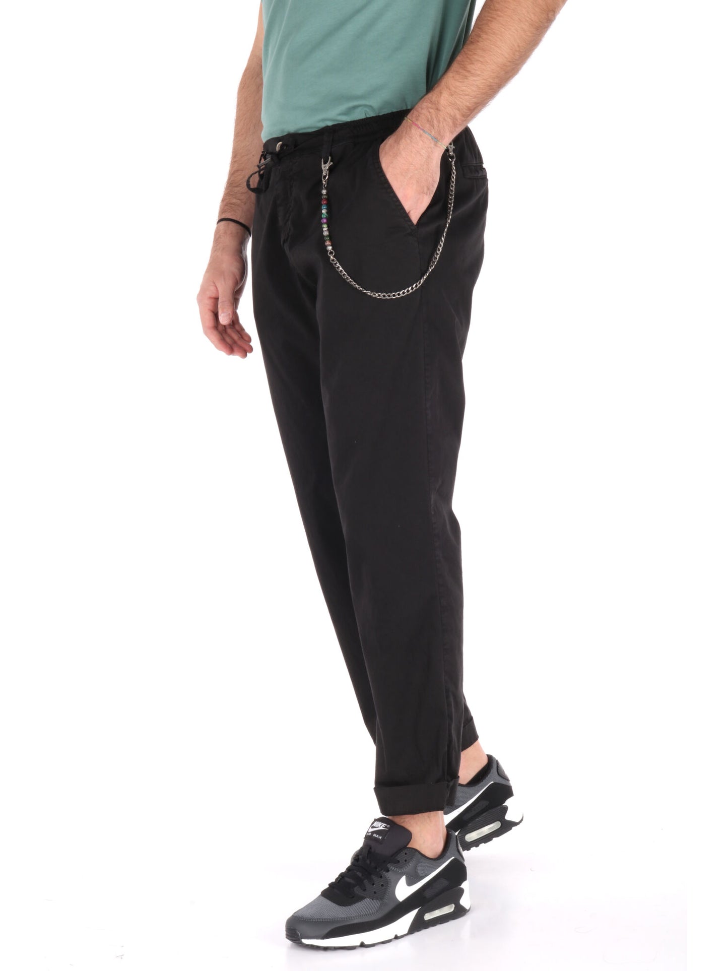 PANTALACCIO FLAUTO FB UOMO NERO