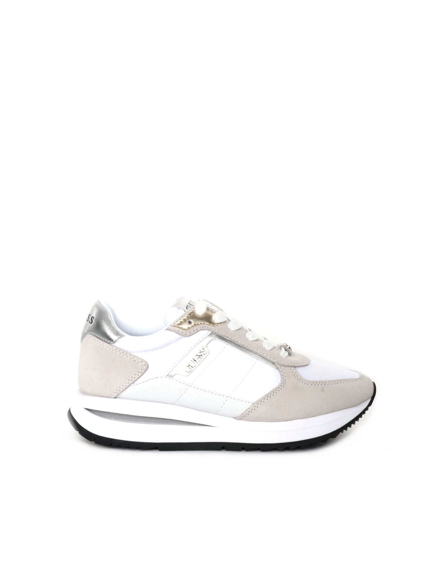 SNEAKERS ENERGY GUESS DONNA BIANCO ARGENTO