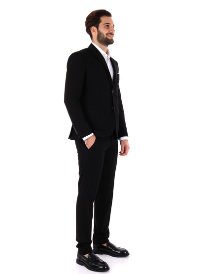 Abito monopetto slim fit FB da uomo in nero elegante e versatile