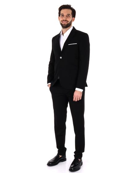 Abito monopetto slim fit FB da uomo in nero elegante e versatile