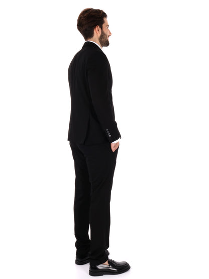 Abito monopetto slim fit FB da uomo in nero elegante e versatile