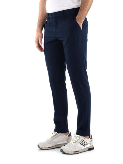 Pantalone classico FB da uomo in blu elegante e confortevole