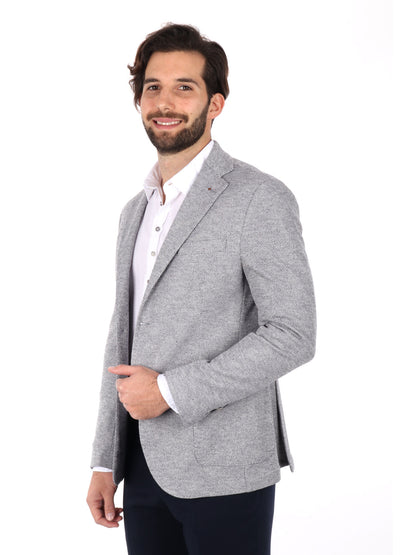 GIACCA MONOPETTO FB UOMO BLU-PANNA