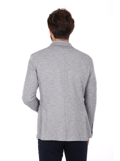 GIACCA MONOPETTO FB UOMO BLU-PANNA