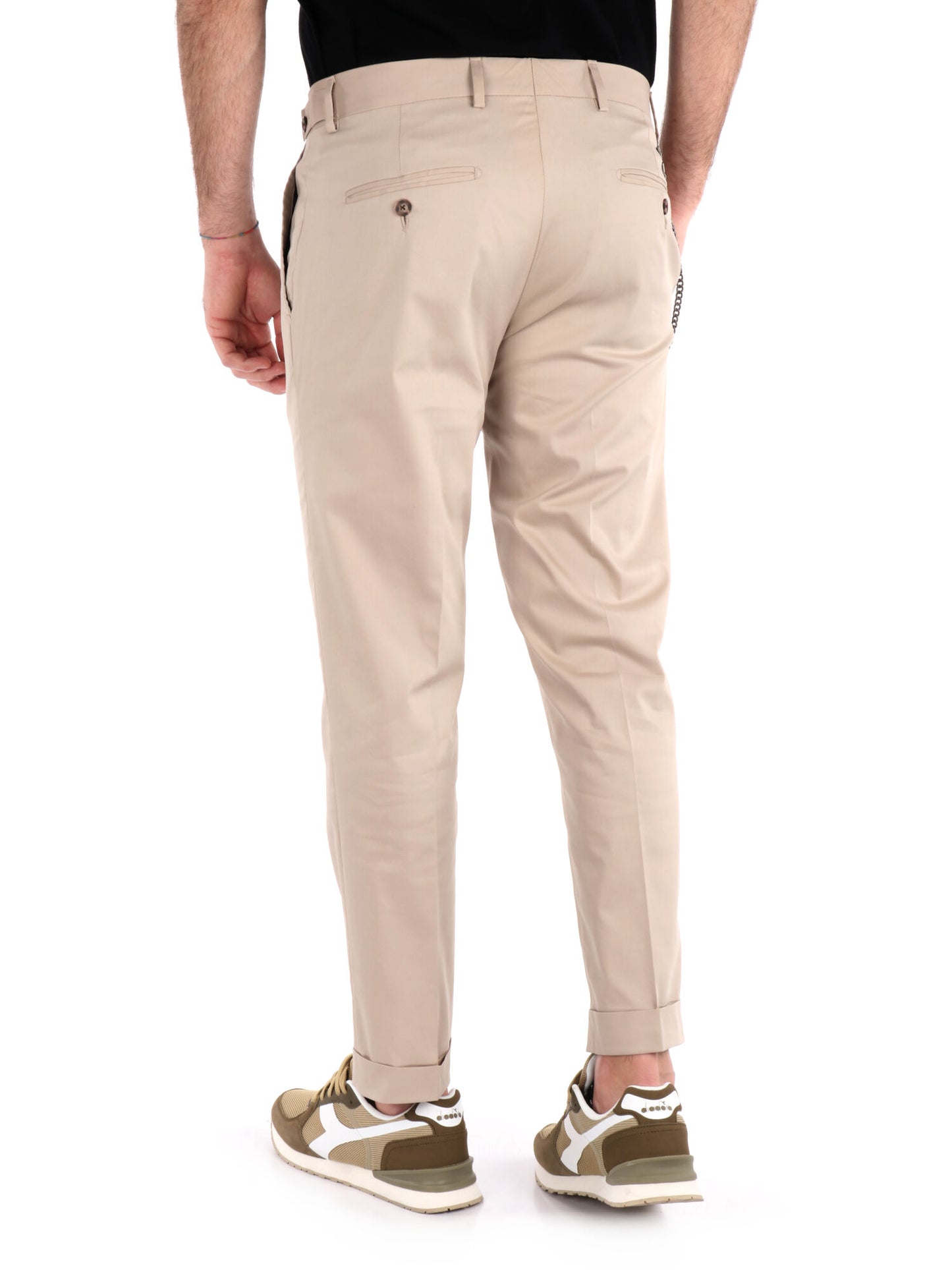 PANTALONE CON PENCES FB UOMO BEIGE