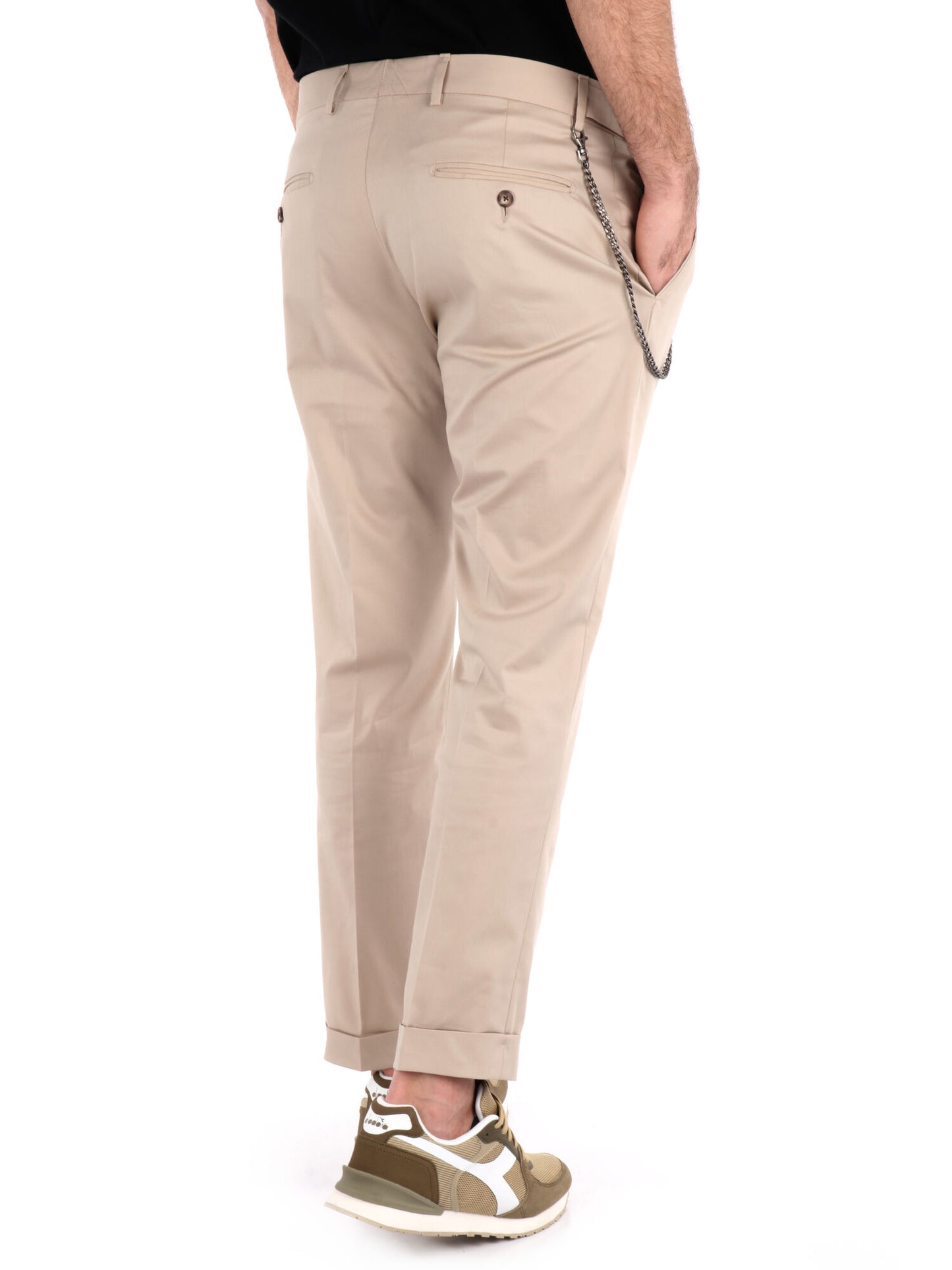 PANTALONE CON PENCES FB UOMO BEIGE