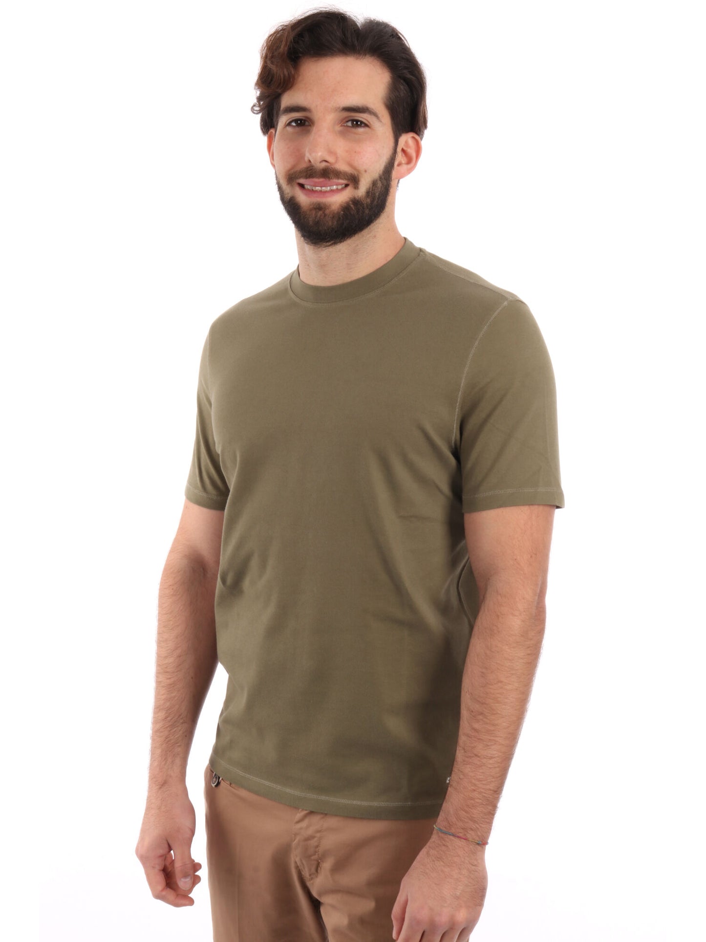 T-SHIRT PIQUE 40WEFT UOMO VERDE MILITARE
