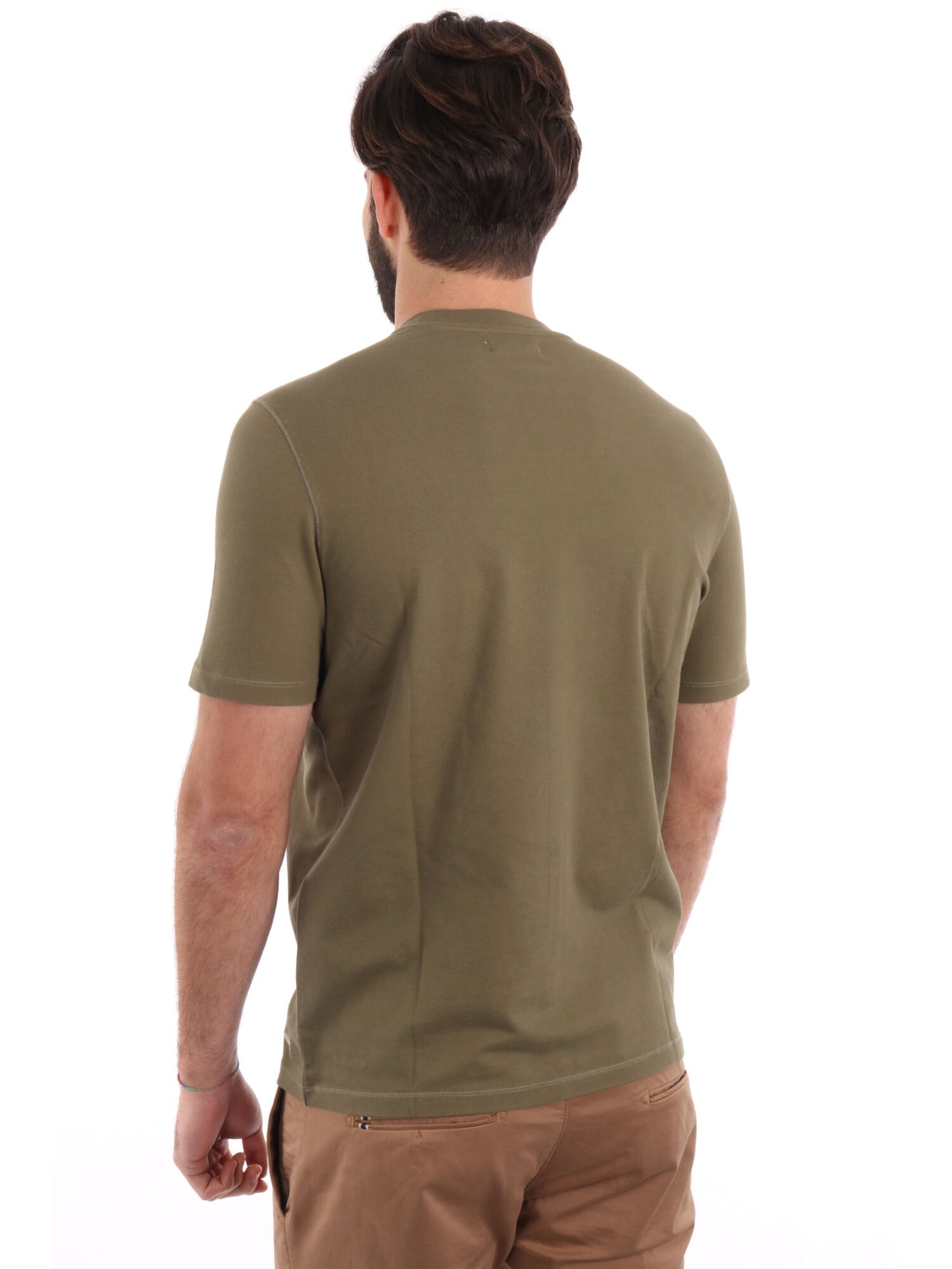 T-SHIRT PIQUE 40WEFT UOMO VERDE MILITARE