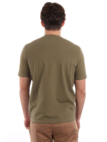 T-SHIRT PIQUE 40WEFT UOMO VERDE MILITARE