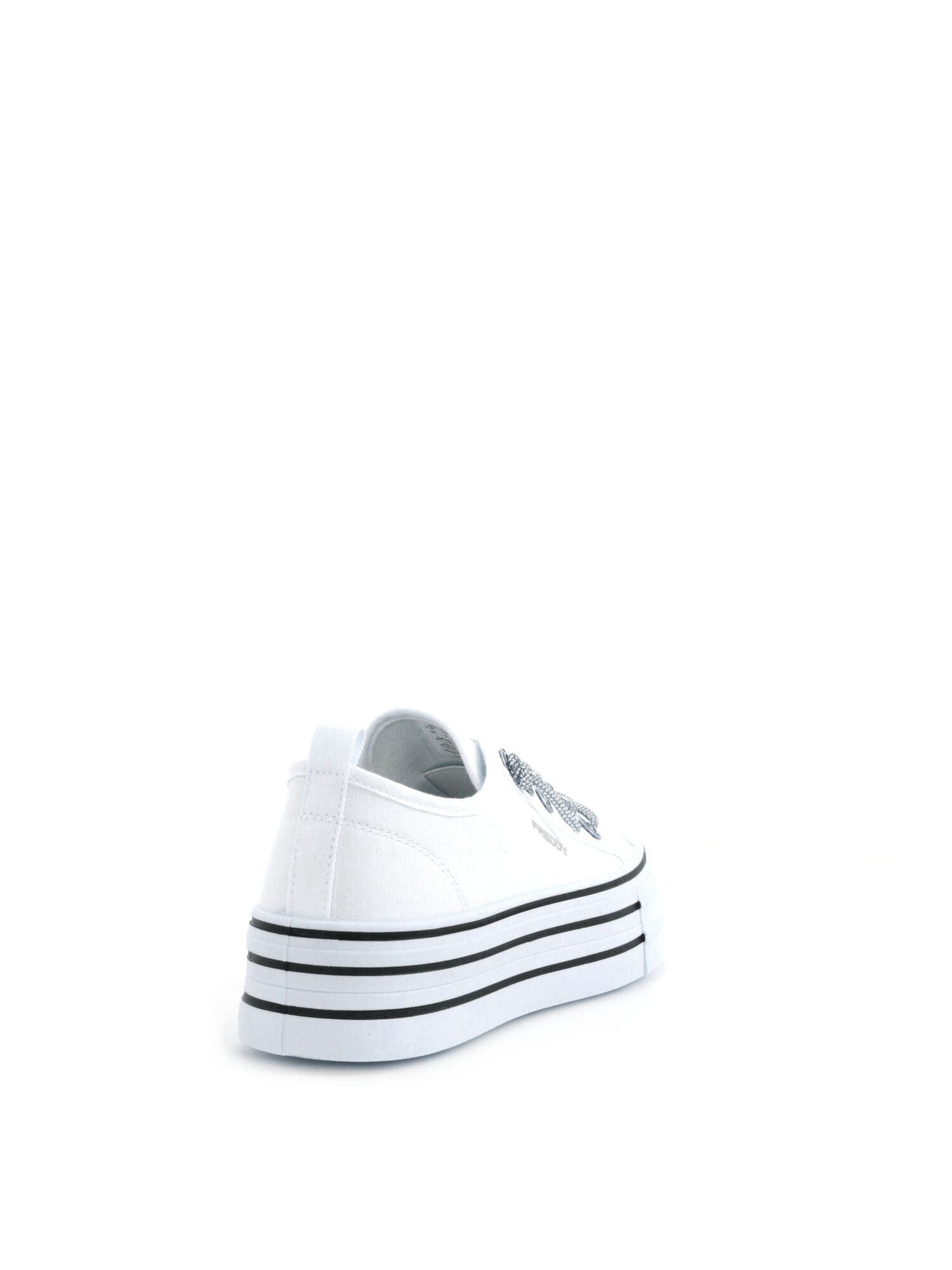 Sneakers platform in tela bianca da donna Freddy FY7681