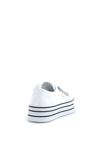 Sneakers platform in tela bianca da donna Freddy FY7681