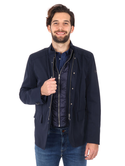 Giacca idrorepellente Yes-Zee da uomo blu con gilet interno