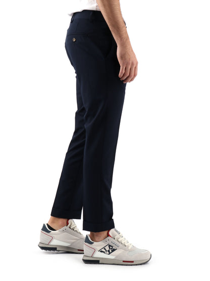 PANTALONE CON PENCE FB UOMO BLU