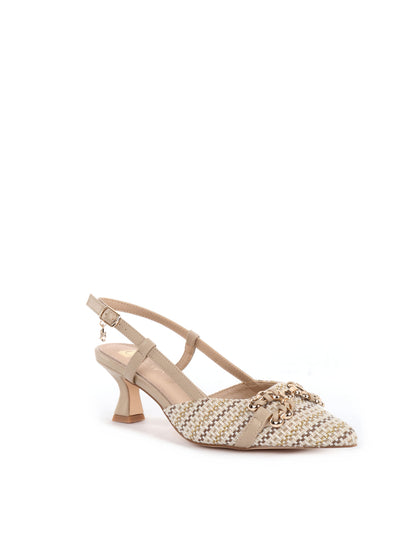 SLINGBACK CON FIBBIA CLYO' DONNA BEIGE