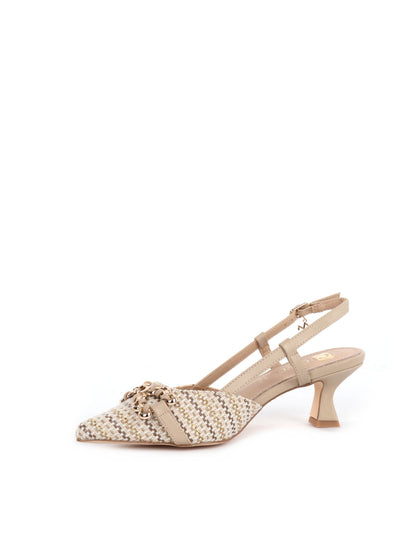 SLINGBACK CON FIBBIA CLYO' DONNA BEIGE