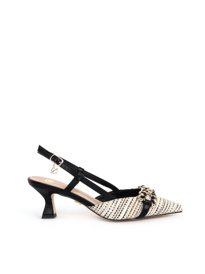SLINGBACK CON FIBBIA CLYO' DONNA NERO