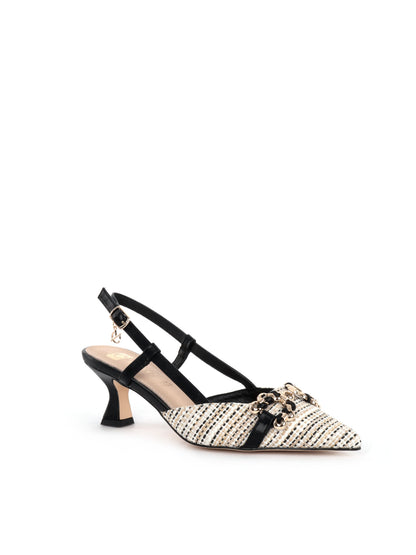 SLINGBACK CON FIBBIA CLYO' DONNA NERO