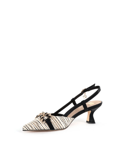 SLINGBACK CON FIBBIA CLYO' DONNA NERO