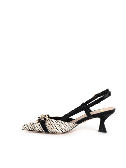 SLINGBACK CON FIBBIA CLYO' DONNA NERO