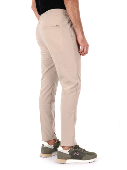 Pantalone casual da uomo Gianni Lupo beige con coulisse in vita
