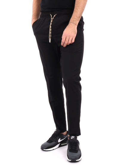 Gianni Lupo pantaloni casual da uomo in nero