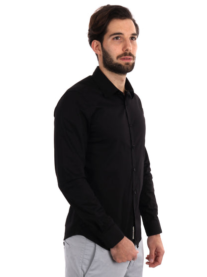 Gianni lupo camicia da uomo nero