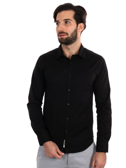Gianni lupo camicia da uomo nero