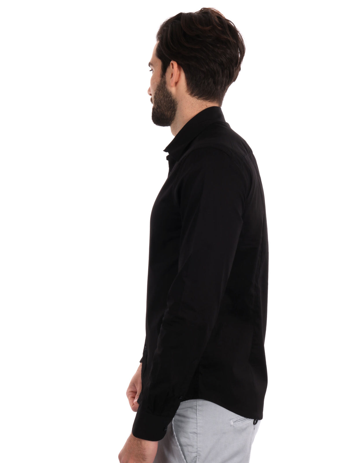 Gianni lupo camicia da uomo nero