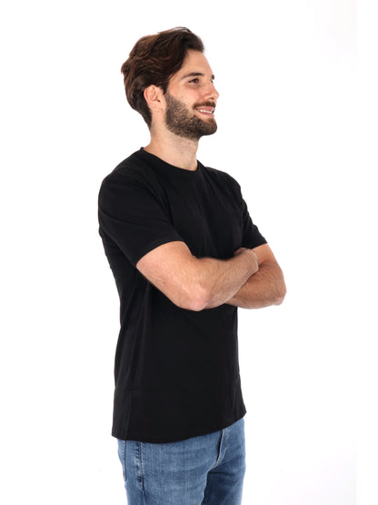 T-SHIRT CON TASCHINO GIANNI LUPO UOMO NERO
