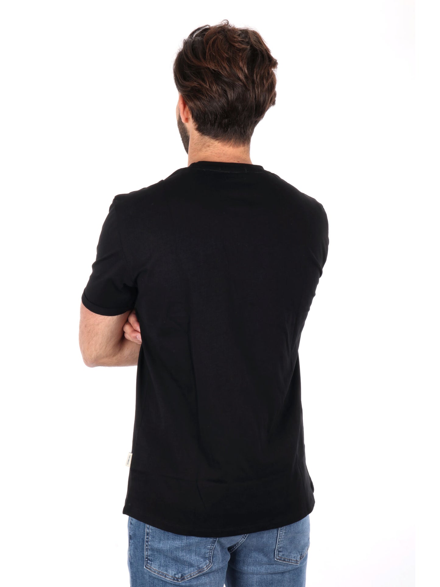 T-SHIRT CON TASCHINO GIANNI LUPO UOMO NERO