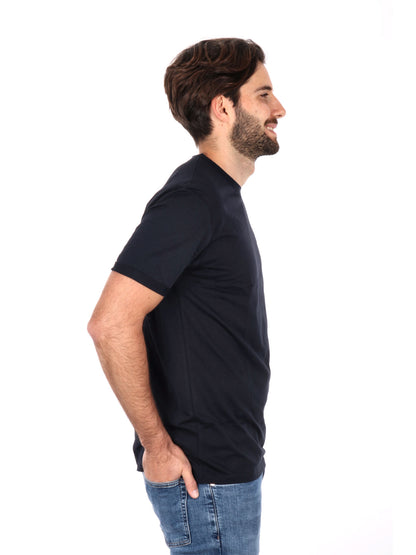 T-SHIRT CON TASCHINO GIANNI LUPO UOMO BLU
