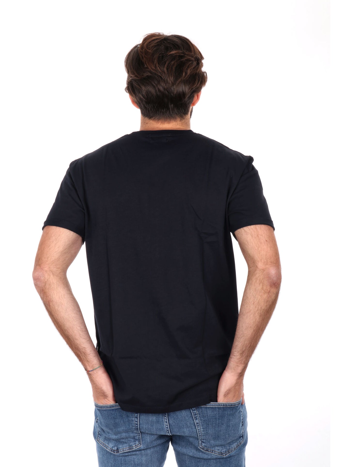 T-SHIRT CON TASCHINO GIANNI LUPO UOMO BLU