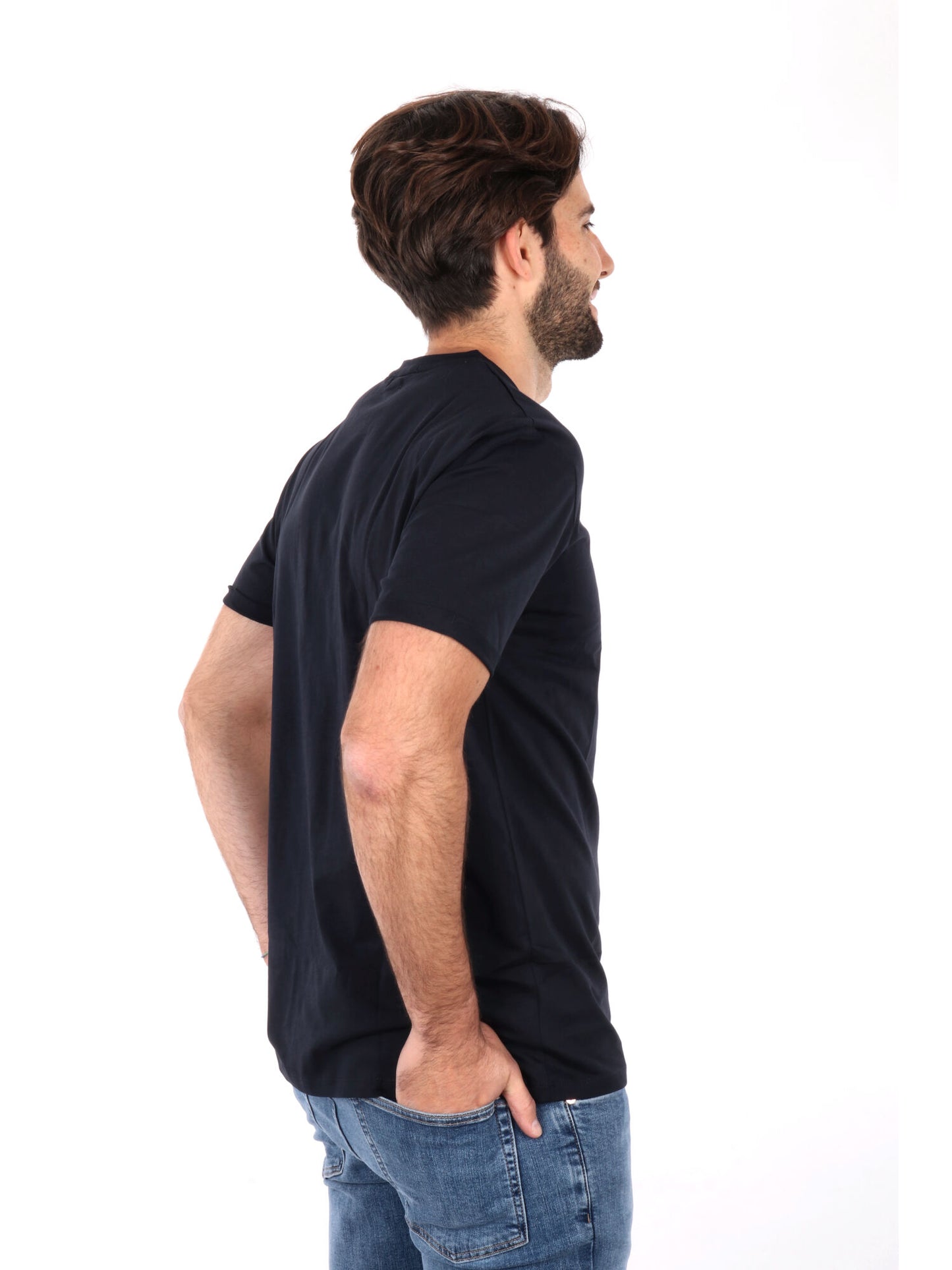 T-SHIRT CON TASCHINO GIANNI LUPO UOMO BLU