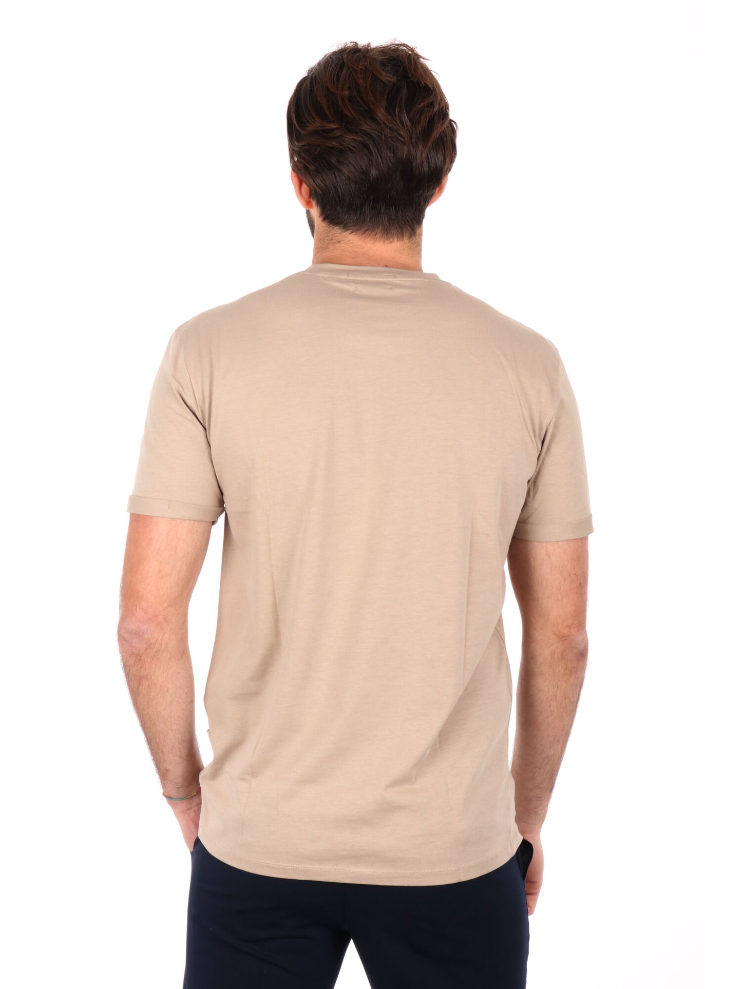 T-SHIRT CON TASCHINO GIANNI LUPO UOMO CAMEL