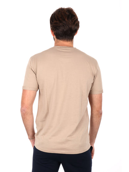 T-SHIRT CON TASCHINO GIANNI LUPO UOMO CAMEL
