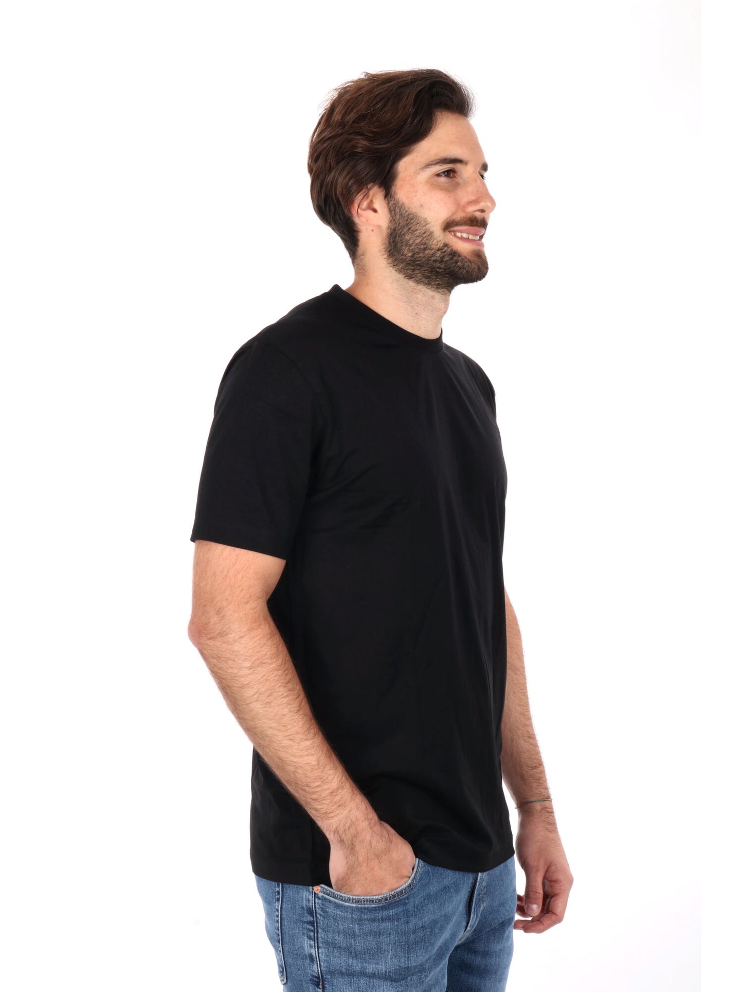 T-SHIRT GIANNI LUPO UOMO NERO