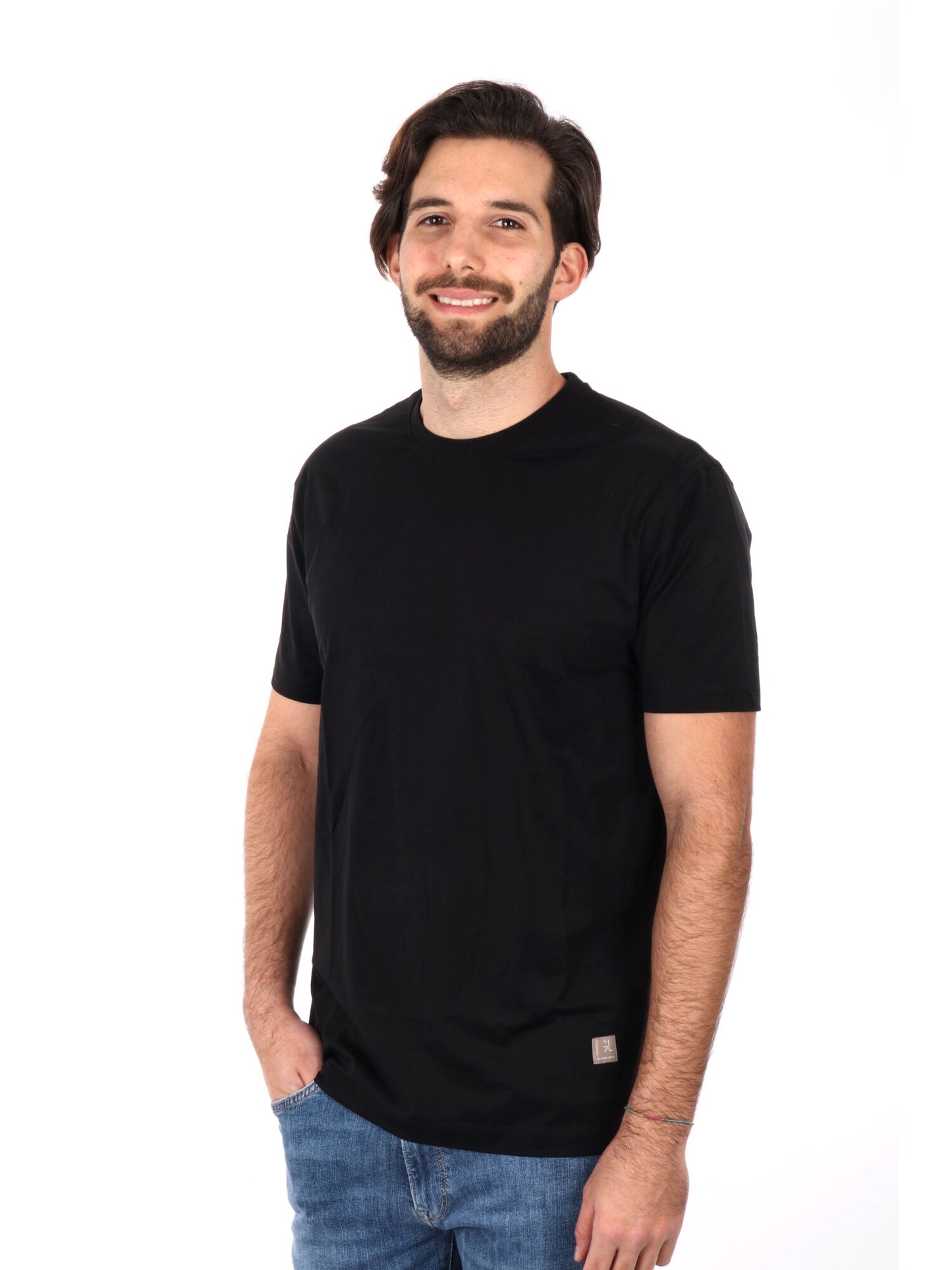 T-SHIRT GIANNI LUPO UOMO NERO