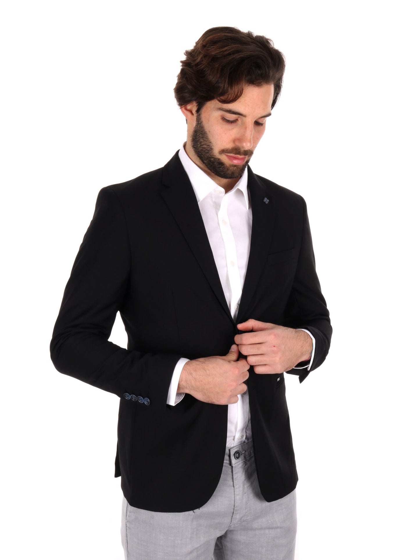 GIACCA MONOPETTO GIANNI LUPO UOMO NERO