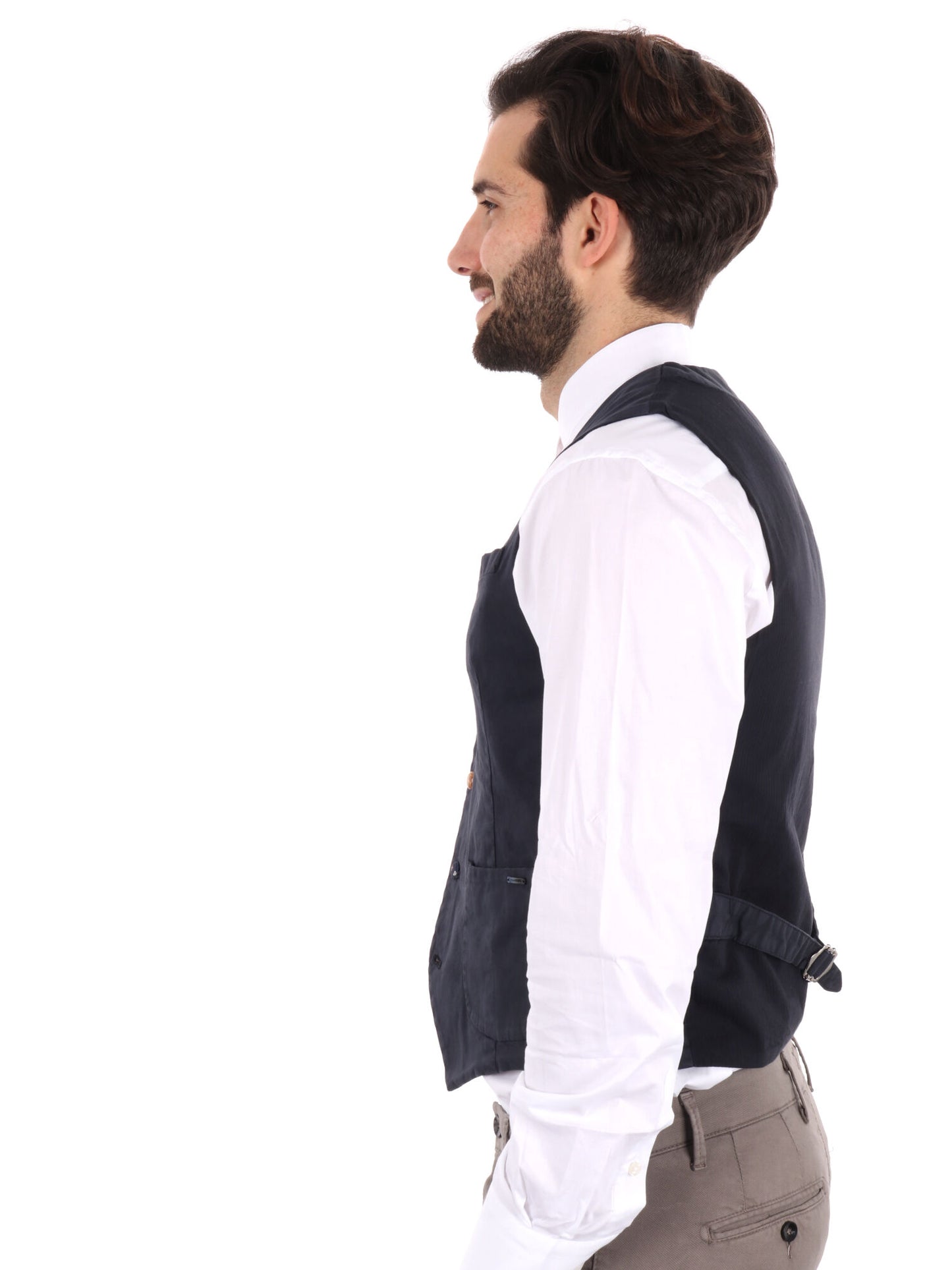 GILET GIANNI LUPO UOMO BLU