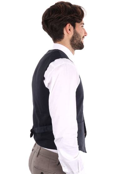 Gianni lupo gilet da uomo blu