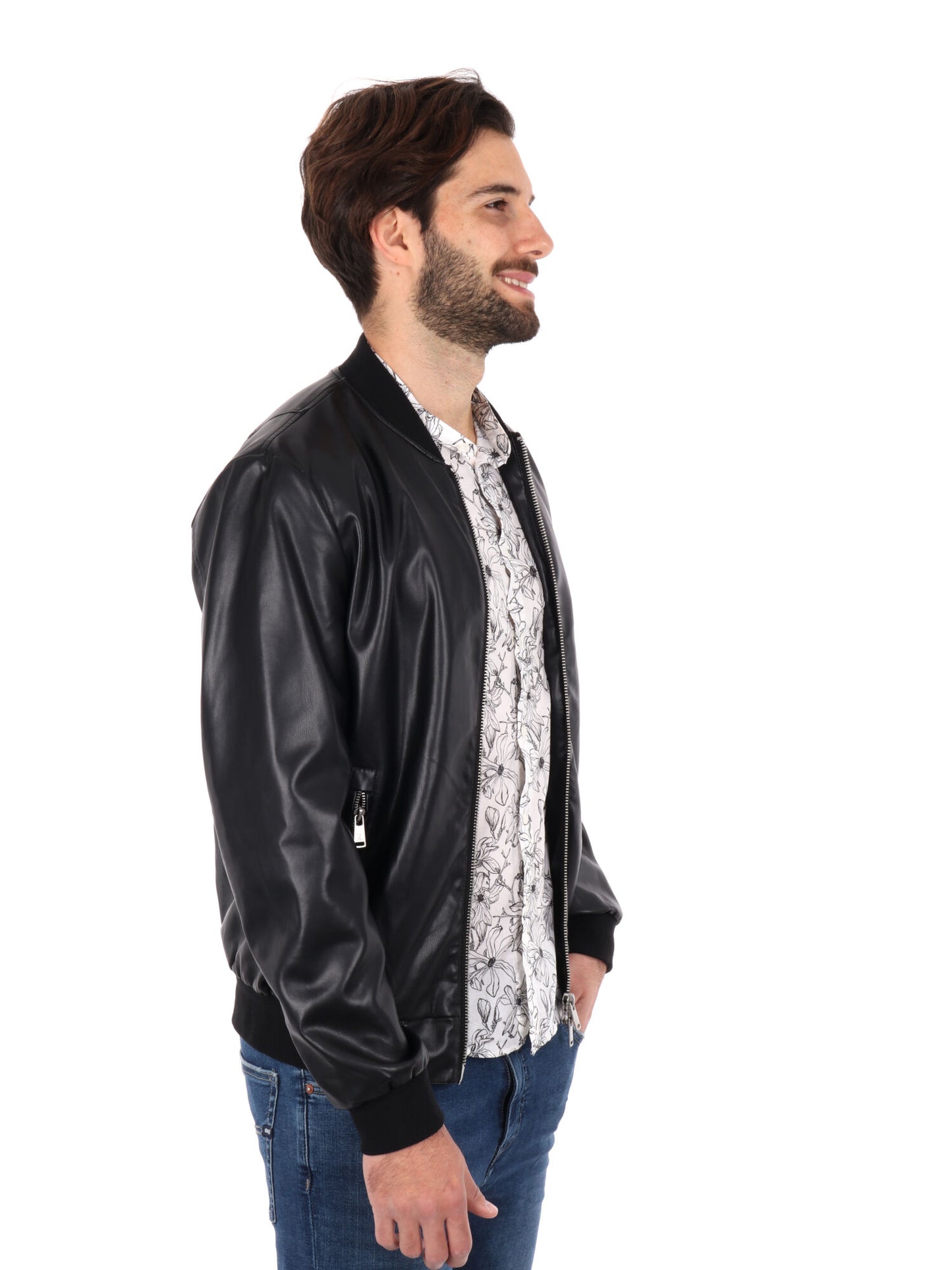 GIUBBINO BOMBER GIANNI LUPO UOMO NERO