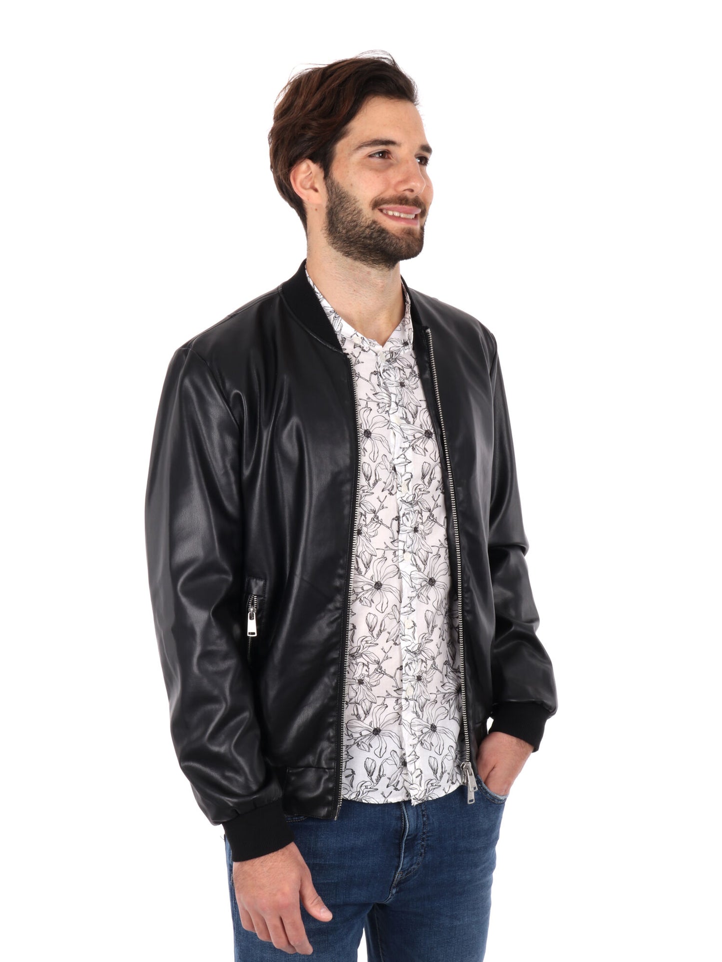 GIUBBINO BOMBER GIANNI LUPO UOMO NERO